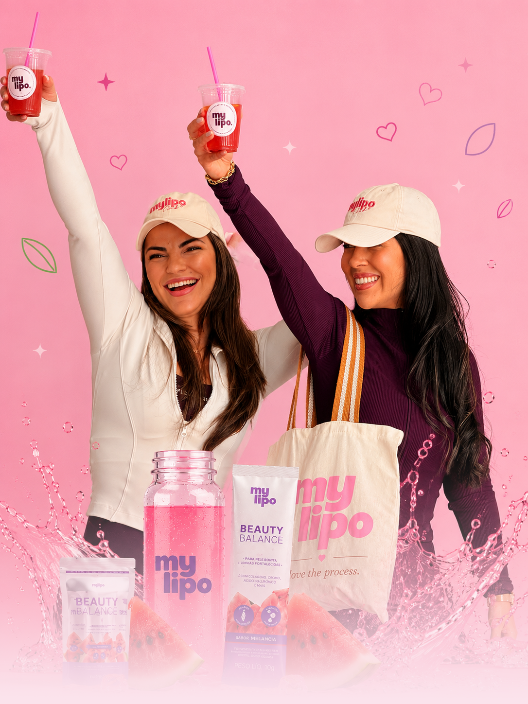 MyLipo drink funcional de melancia para rotina leve